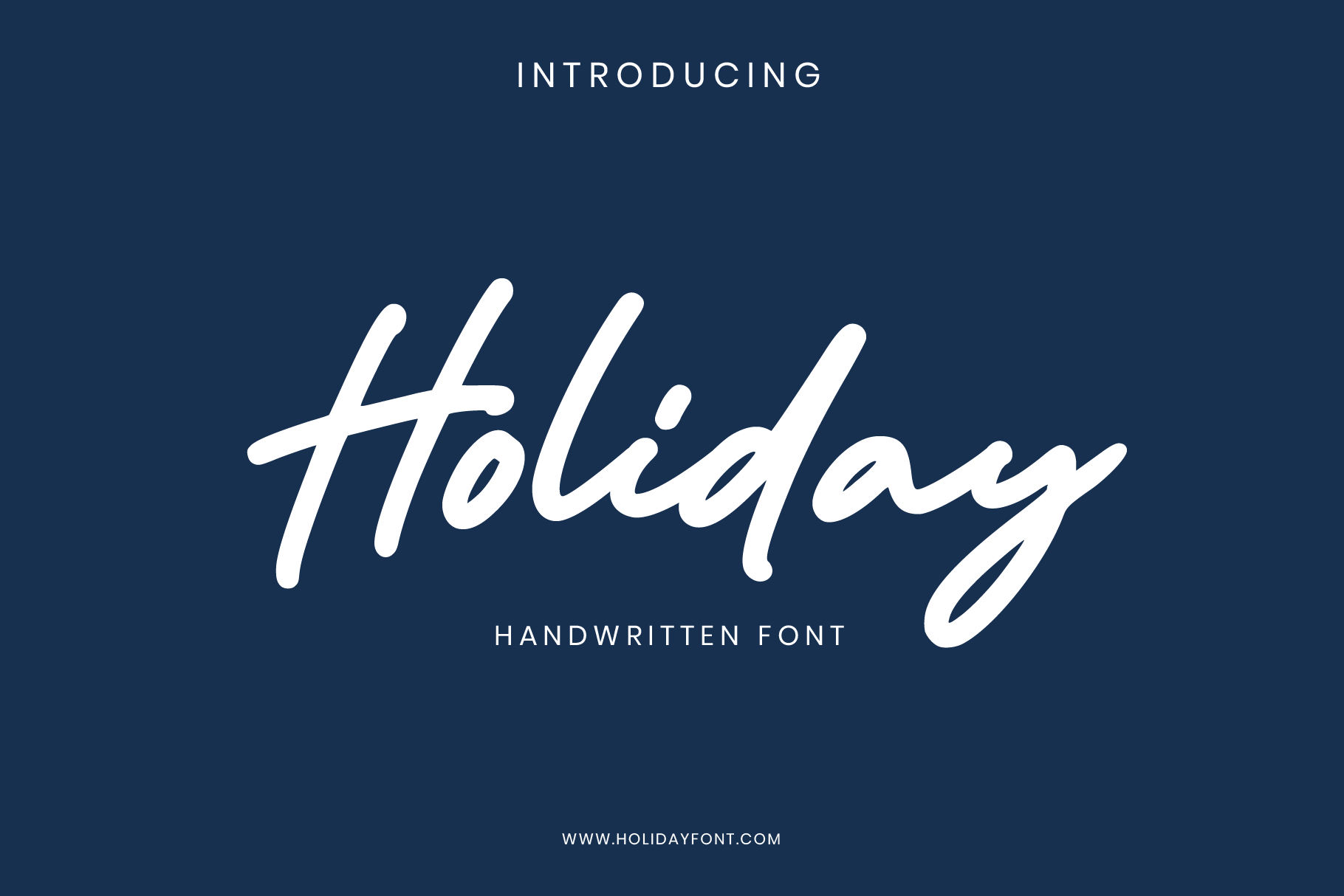 Holiday Handwritten font preview