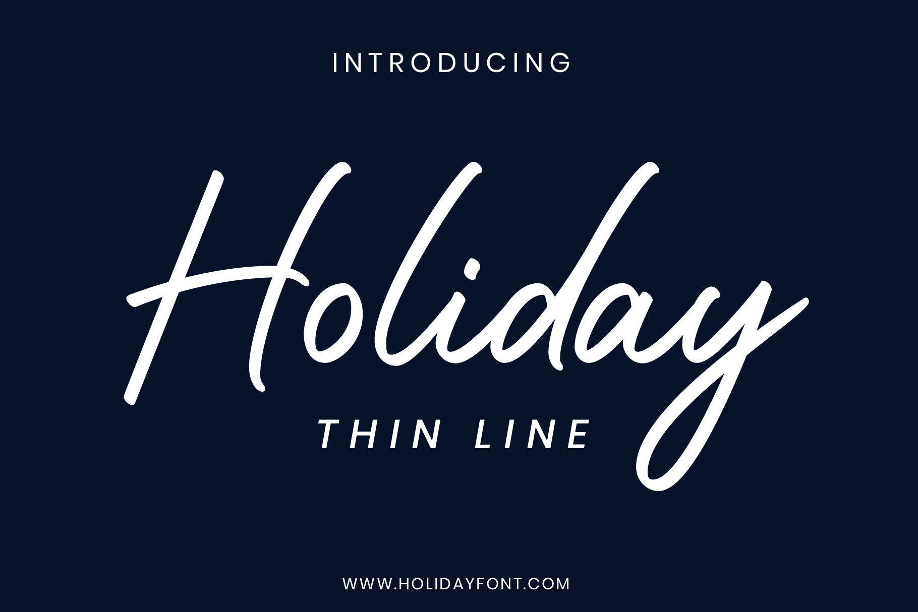 Holiday Thin Line font preview