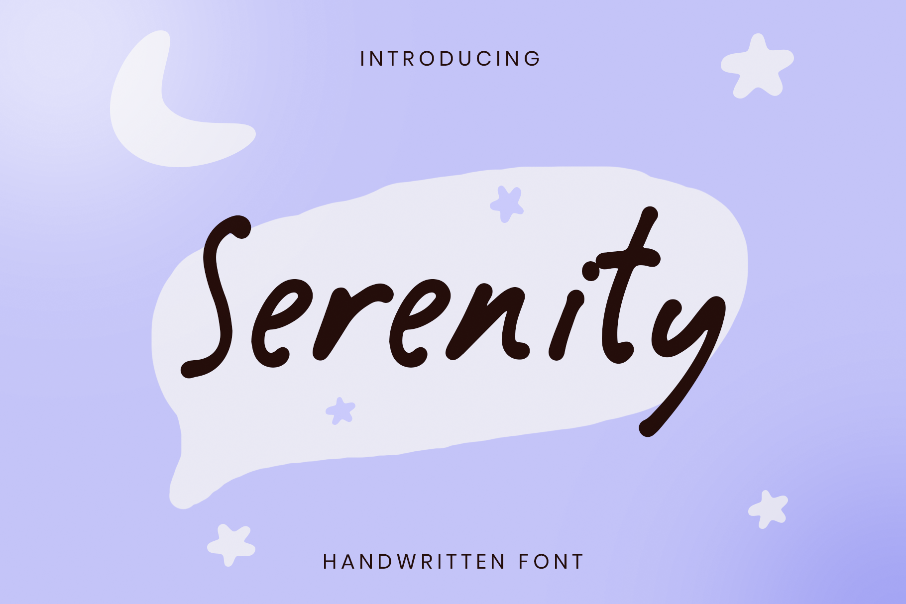Serenity handwriting font preview