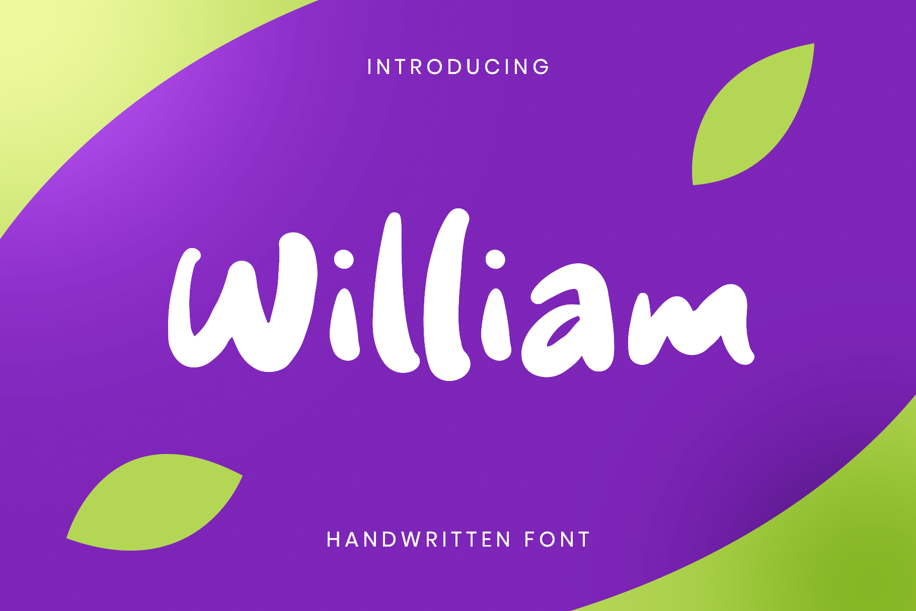 William handwriting font preview